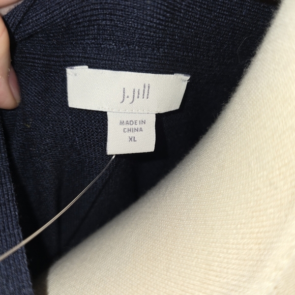 J Jill  Women's  Cardigan Sweater Lingline Duster SIZE XL Black - Picture 7 of 7